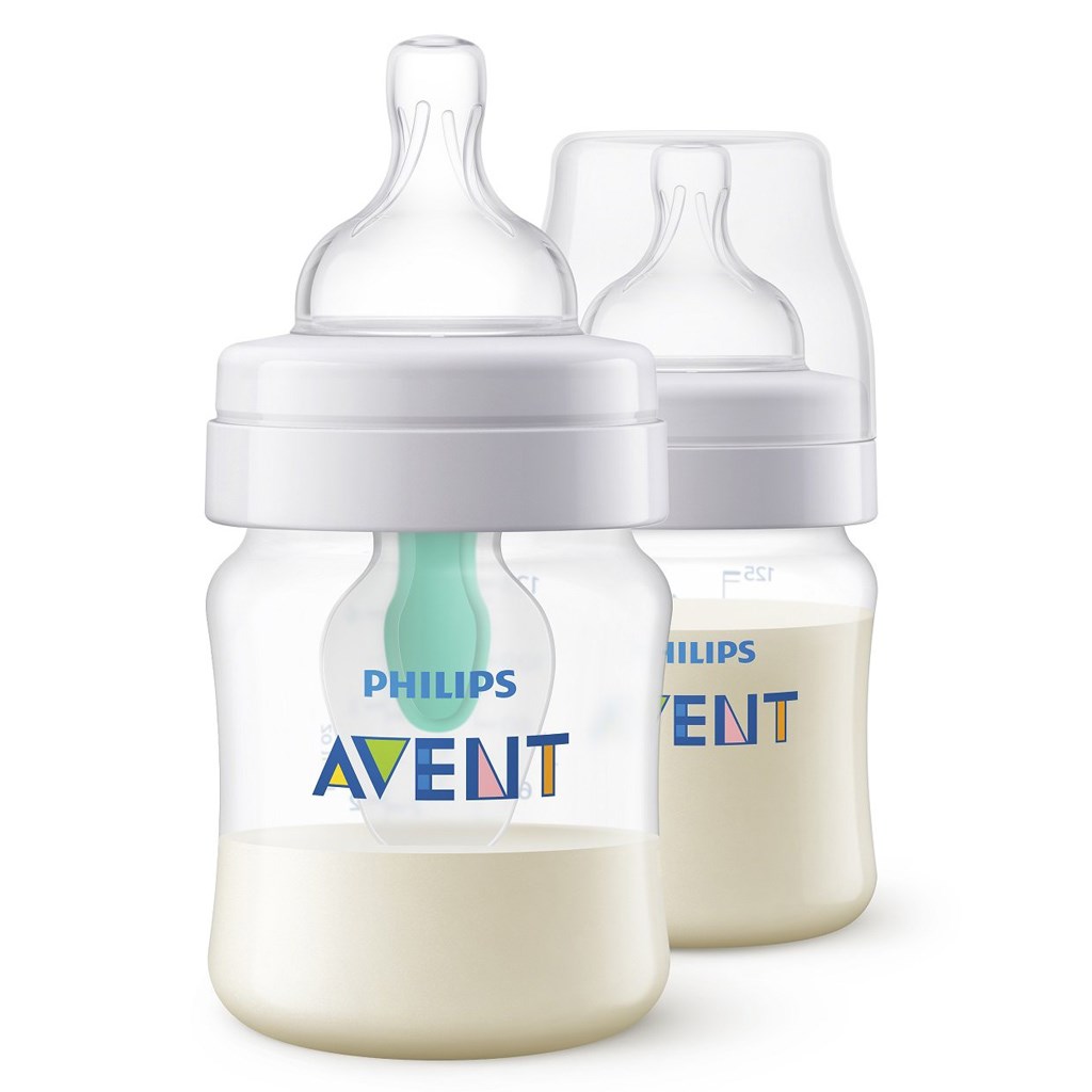 Dojčenská fľaša Avent Anti-Colic s ventilom Airfree 125 ml 2 ks Transparentná