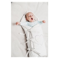 Luxusná šnurovacia Zavinovačka z Minky New Baby biela 75x75 cm
