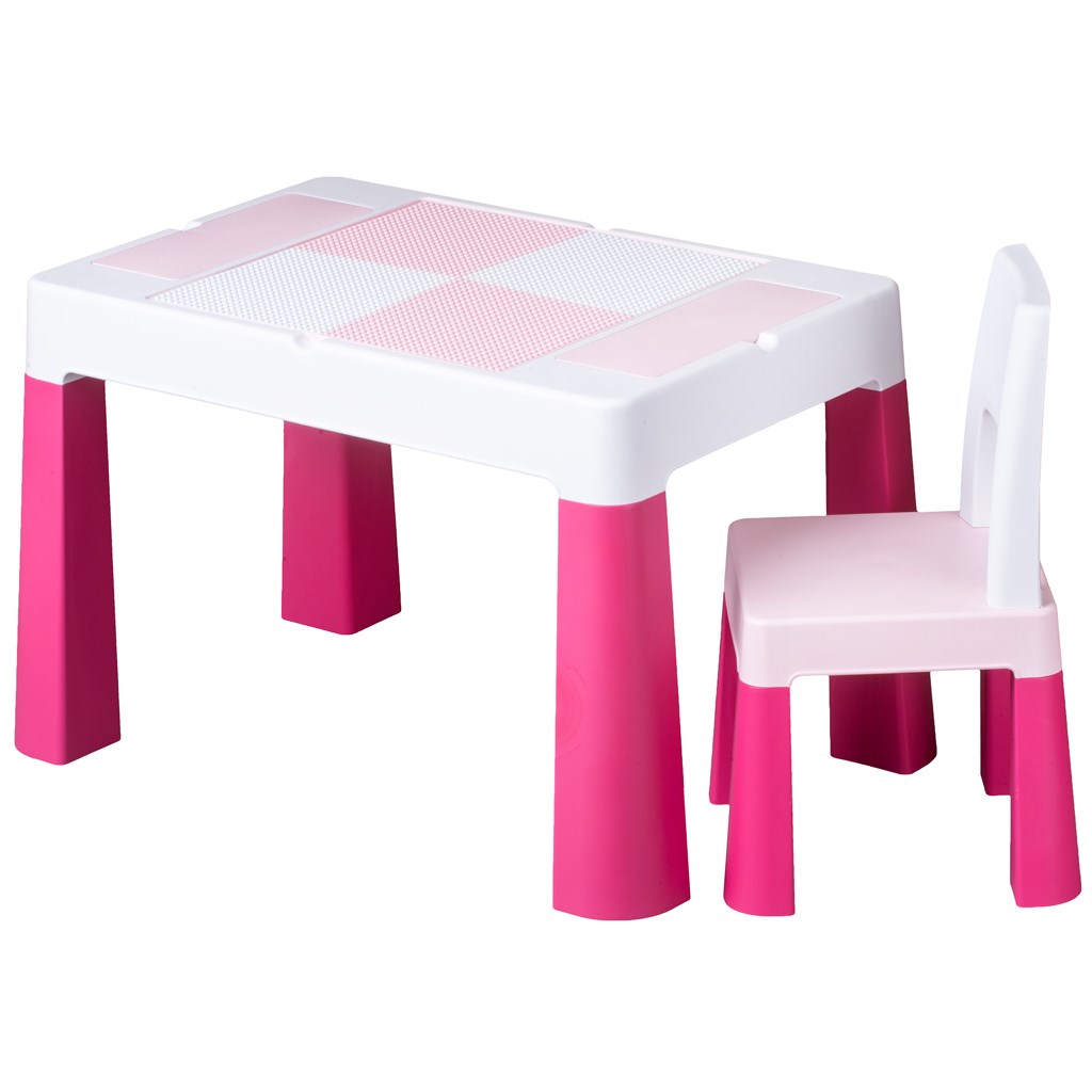 Detská sada stolček a stolička Multifun pink, Ružová