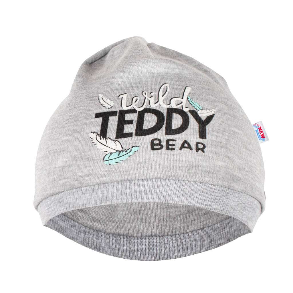Dojčenská bavlnená čiapočka New Baby Wild Teddy