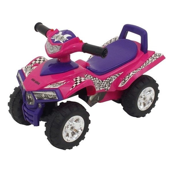 Detské odrážadlo so zvukom Štvorkolka Baby Mix dark pink