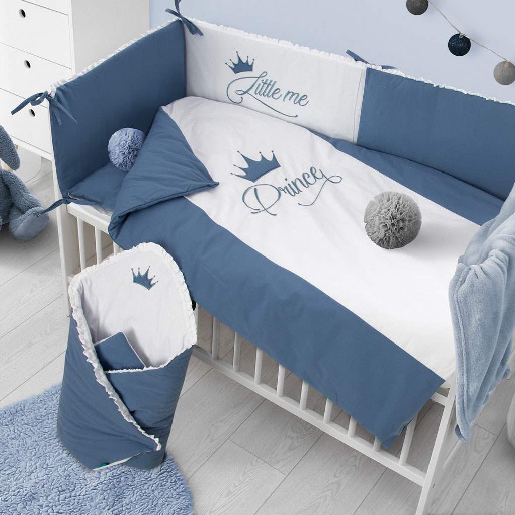 5-dielne posteľné obliečky Belisima Royal Baby 100/135 modré