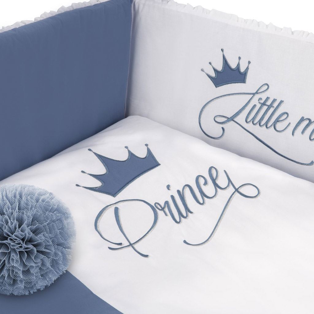 6-dielne posteľné obliečky Belisima Royal Baby 100/135 modré