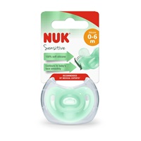 Silikónový cumlík Sensitive NUK 0-6m zelený