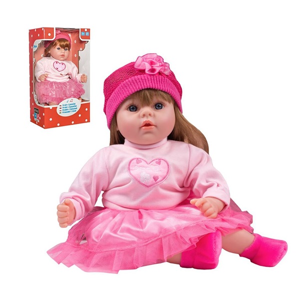 Maďarsky hovoriaca a spievajúca detská bábika PlayTo Tina 46 cm