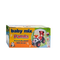 Detské odrážadlo so zvukom Baby Mix Panda čierne