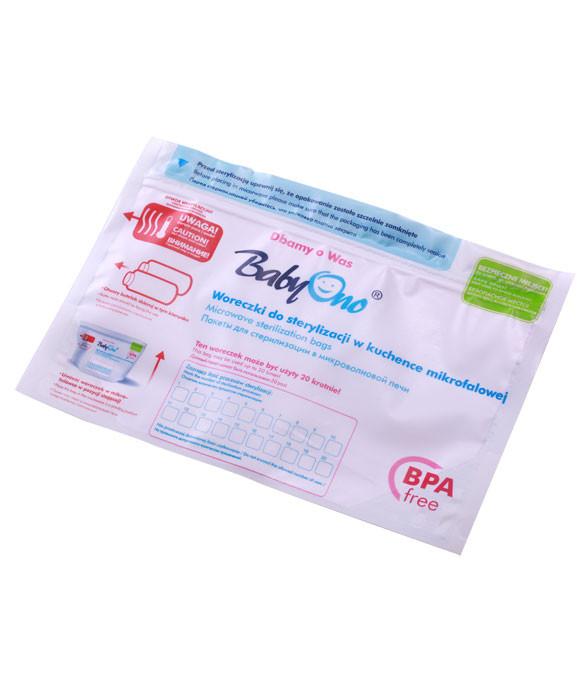 Vrecká pre sterilizáciu v mikrovlnnej rúre Baby Ono Transparentná