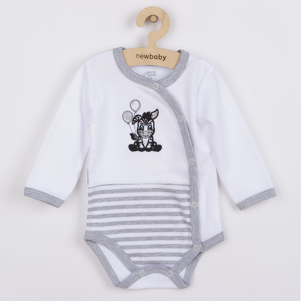 Dojčenské bavlnené celorozopínacie body Zebra exclusive 68