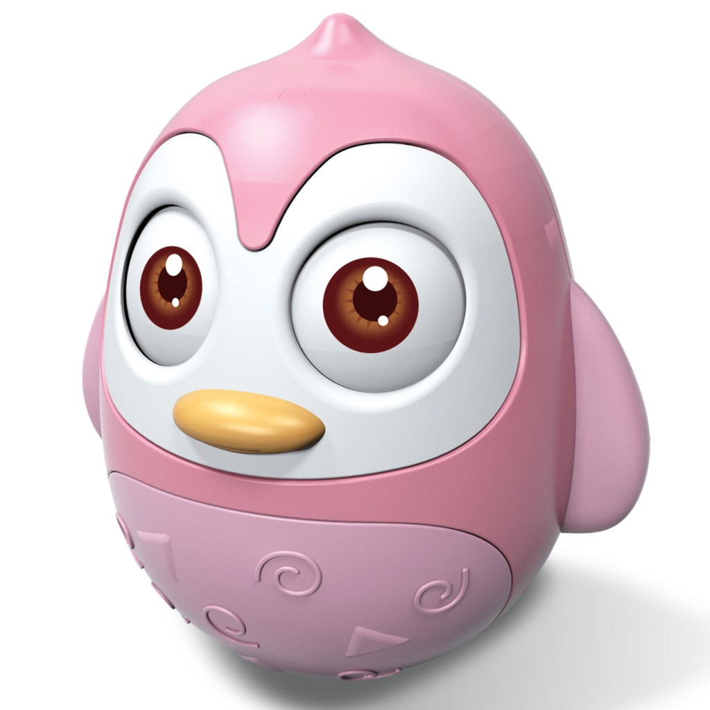 Kývajúca hračka Baby Mix tučniak ružový