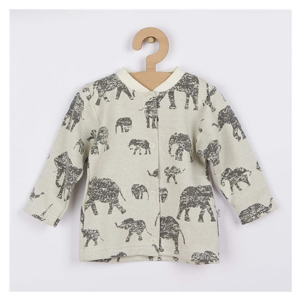 Dojčenský kabátik Baby Service Slony sivý