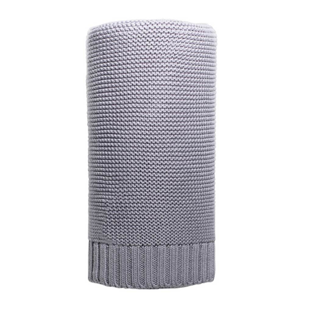 Bambusová pletená deka NEW BABY 100x80 cm sivá, Sivá