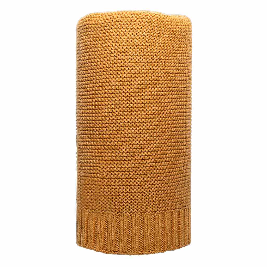 Bambusová pletená deka NEW BABY 100x80 cm horčicová, Žltá