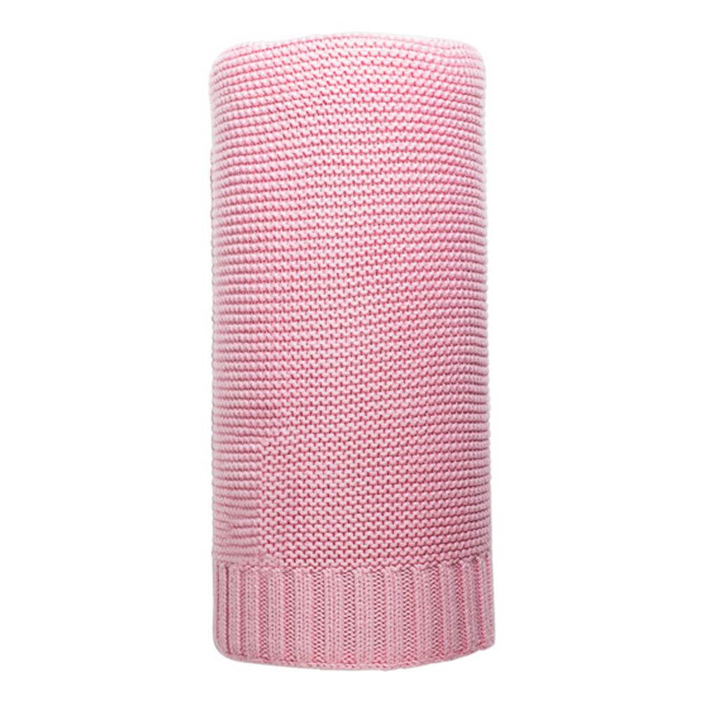 Bambusová pletená deka NEW BABY 100x80 cm ružová, Ružová