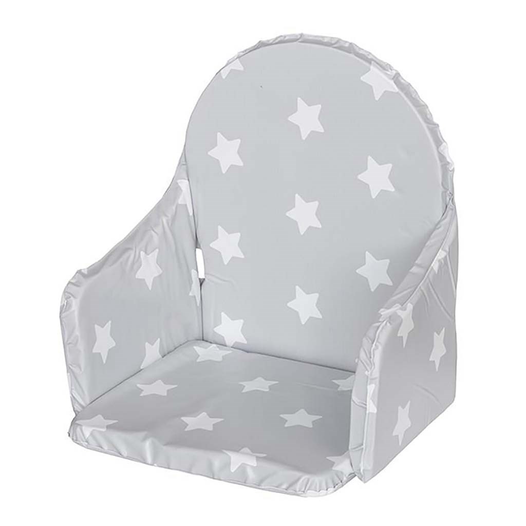 Vložka do drevených jedálenských stoličiek typu New Baby Victory sivá hviezdičky biele