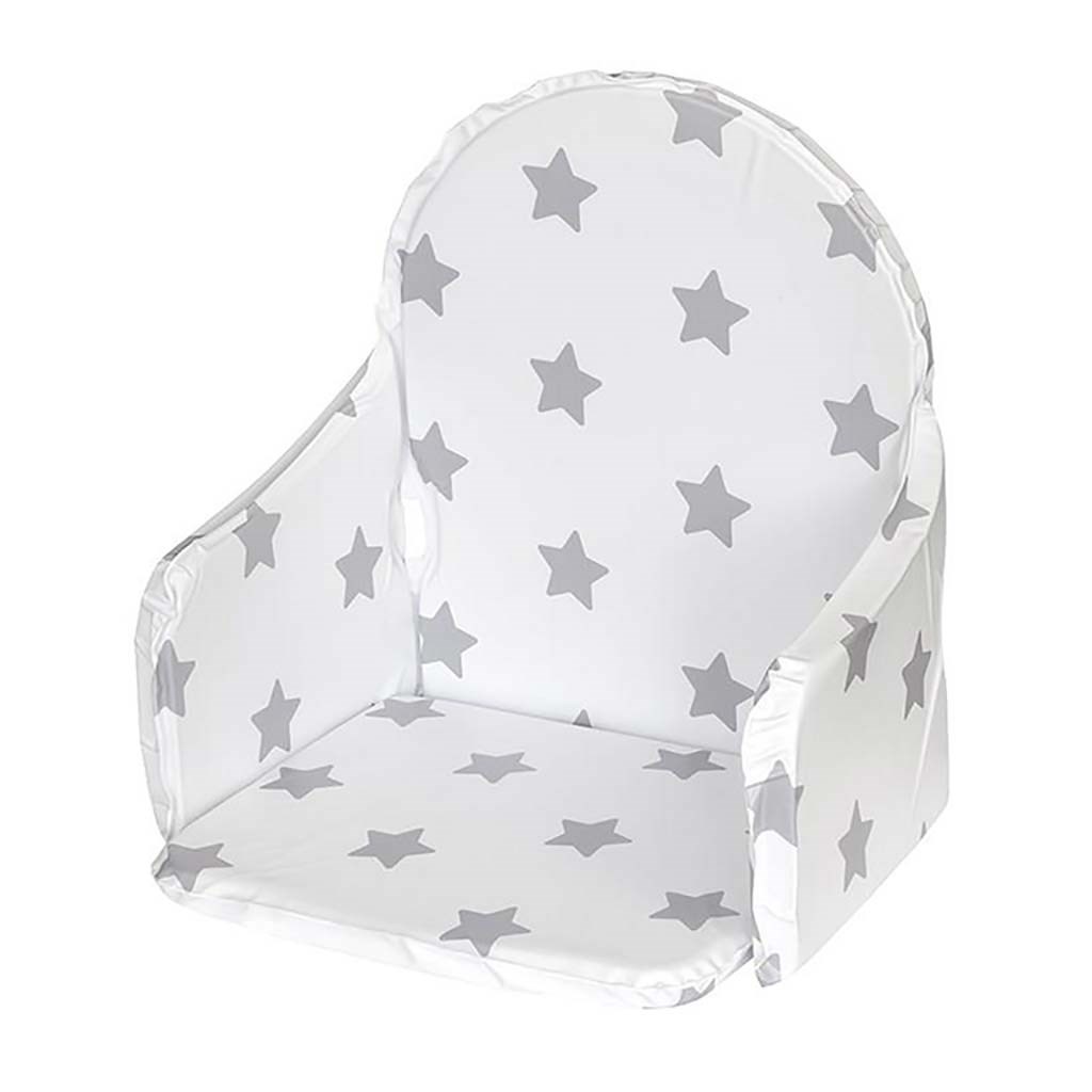 Vložka do drevených jedálenských stoličiek typu New Baby Victory biela hviezdičky sivé