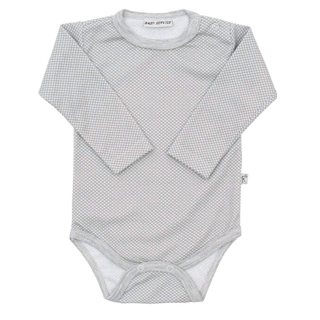 Dojčenské bavlnené body Baby Service Retro sivé