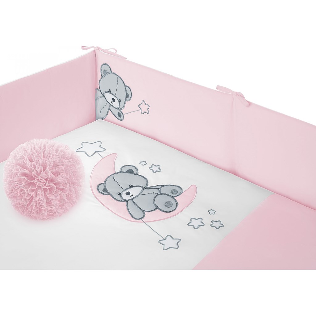 5-dielne posteľné obliečky Belisima Teddy Bear 90/120 ružové
