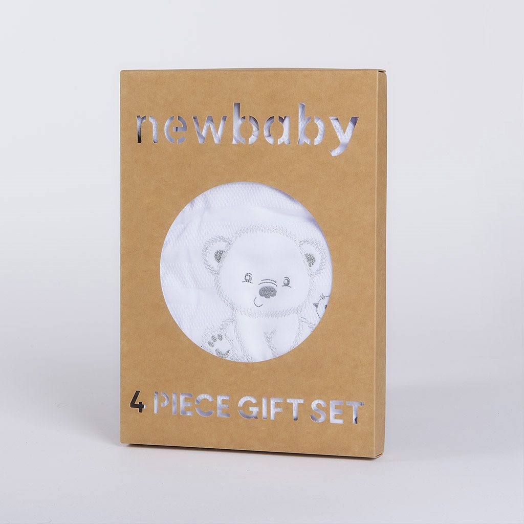 Dojčenská súprava do pôrodnice New Baby Sweet Bear biela, Biela, 50