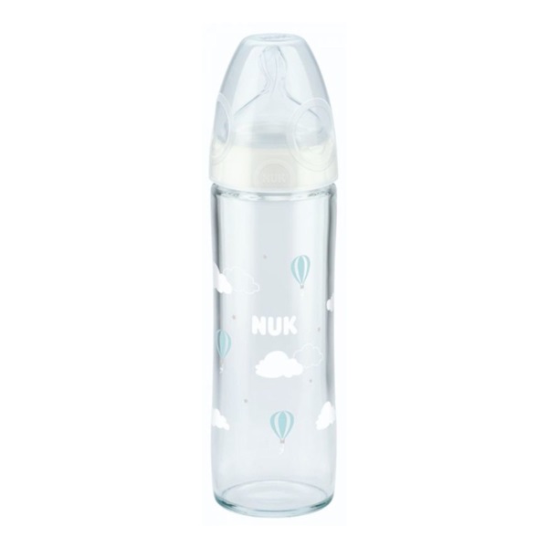 Sklenená dojčenská fľaša NUK New Classic 240 ml white