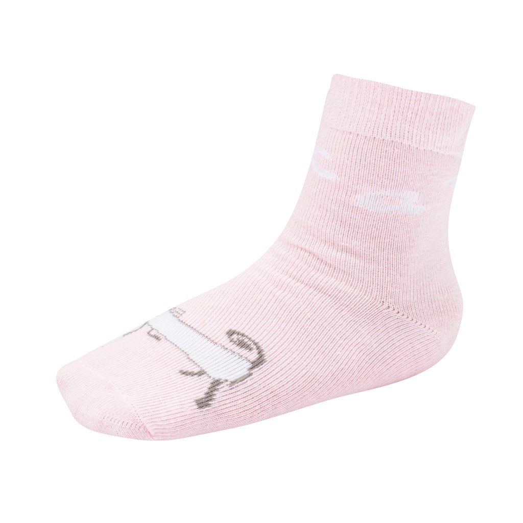 Detské bavlnené ponožky New Baby ružové mačka 98 (2-3 r)