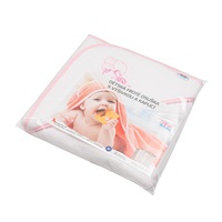 Detská froté osuška s výšivkou a kapuckou New Baby 80x80 biela sloník