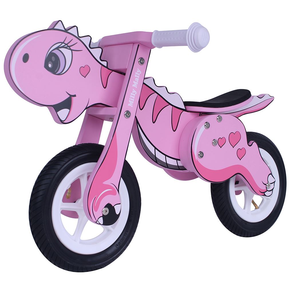 Detské odrážadlo bicykel Milly Mally DINO Mini pink