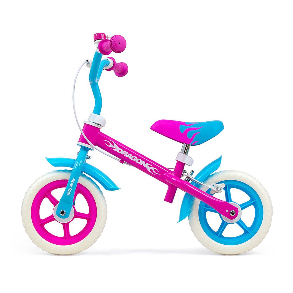Detské odrážadlo bicykel Milly Mally Dragon s brzdou Candy