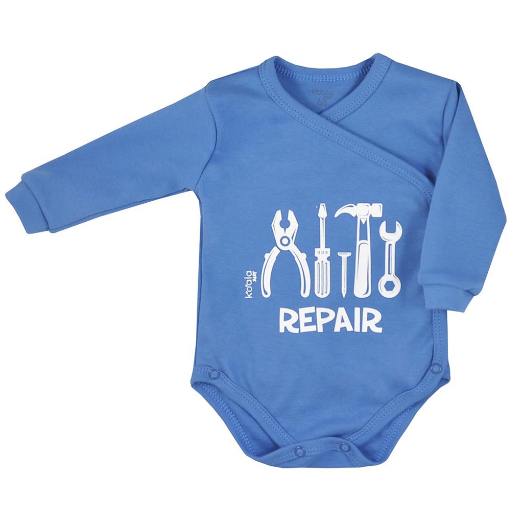 Dojčenské body celorozopínacie Repair blue 68