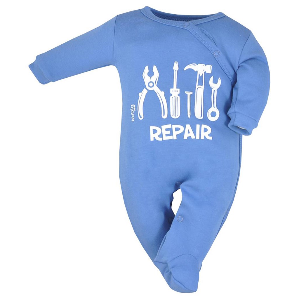 Dojčenský bavlnený overal Repair blue 74