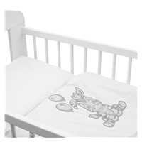 2-dielne posteľné obliečky New Baby Zebra exclusive 100/135 bielo-sivé