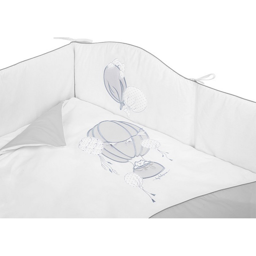6-dielne posteľné obliečky Belisima Ballons 90/120 sivé