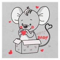 Dojčenská súpravička New Baby Mouse sivá