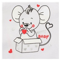 Dojčenská súpravička New Baby Mouse biela