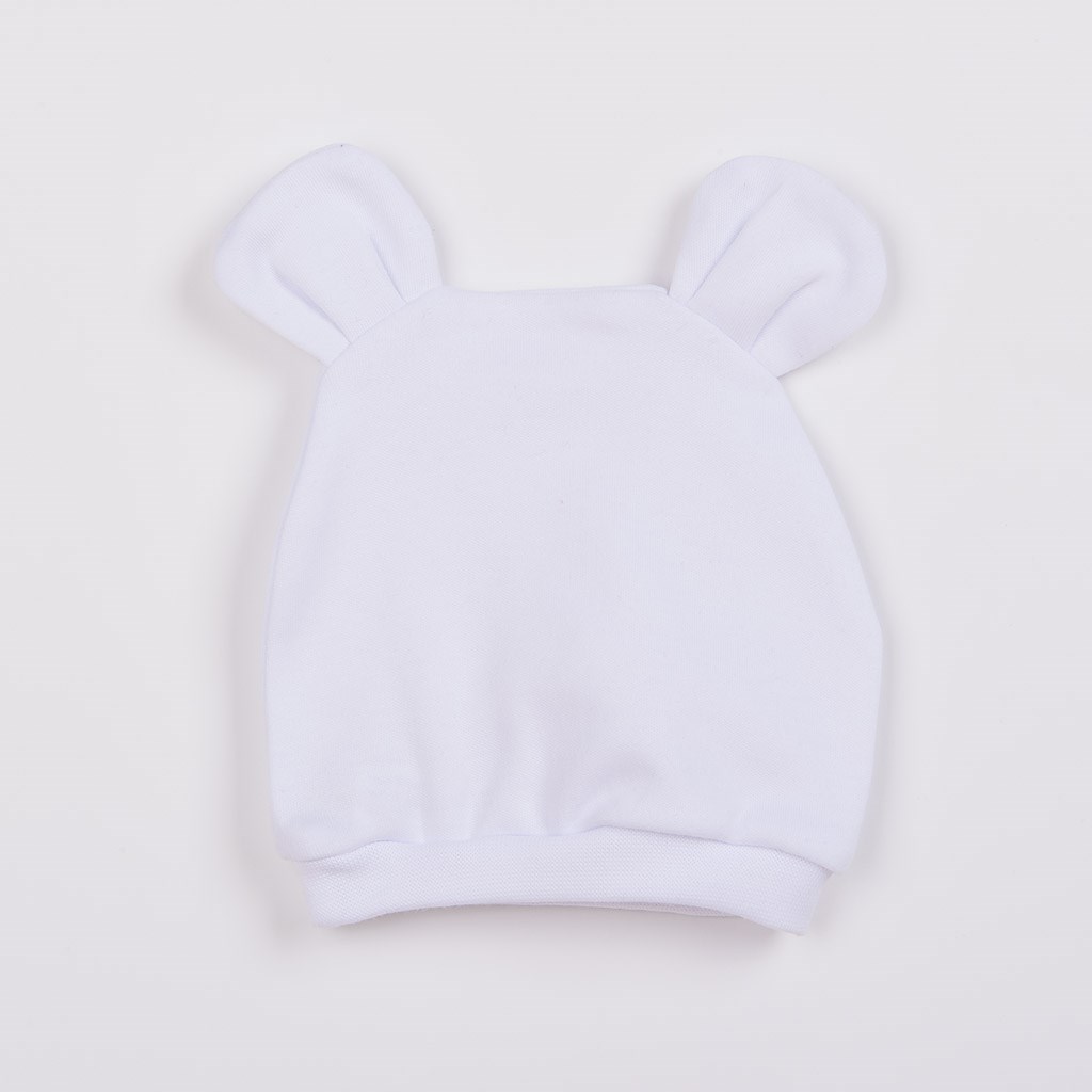 Dojčenská čiapočka New Baby Mouse biela 68/74