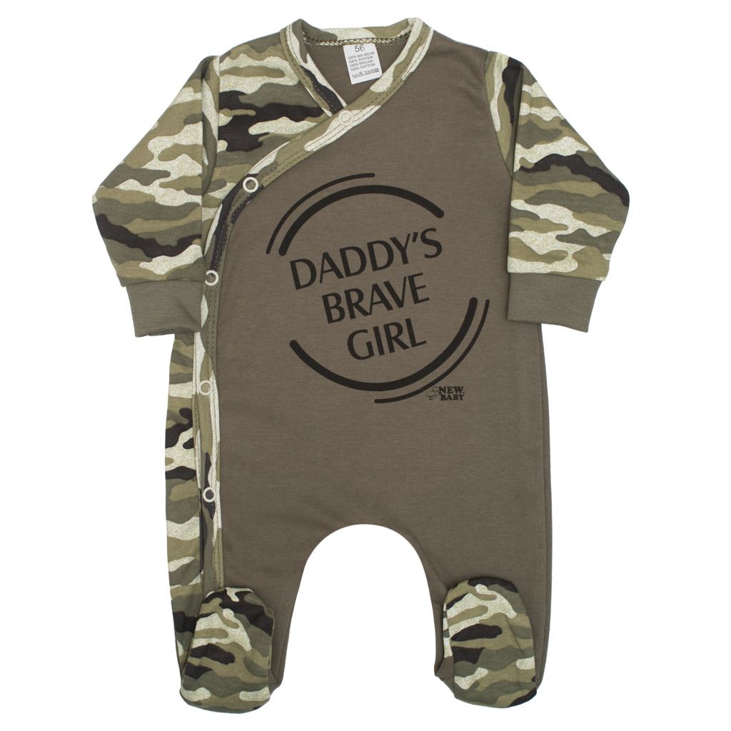 Dojčenský overal New Baby Army girl
