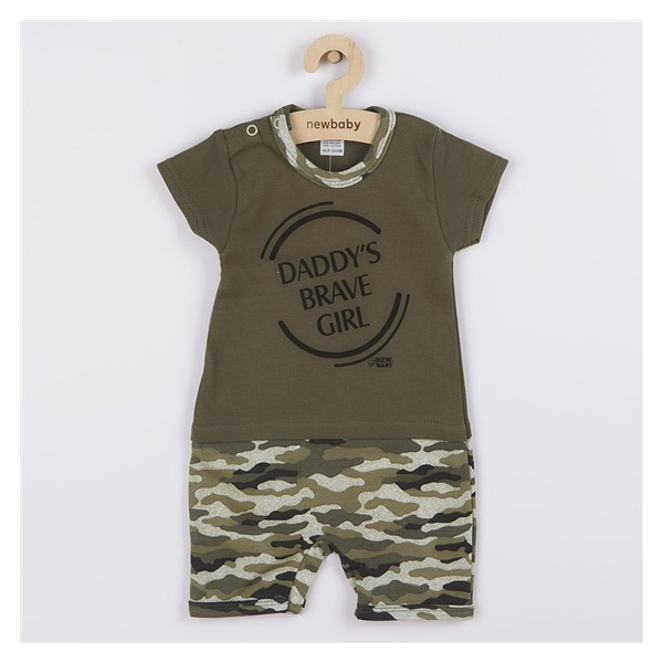 Dojčenský letný overal New Baby Army girl