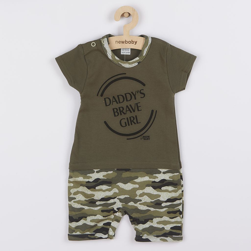 Dojčenský letný overal Army girl 68