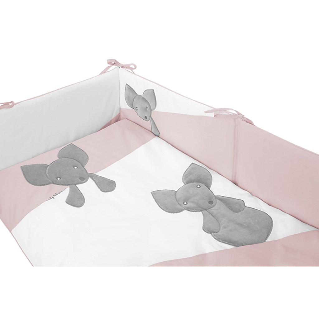 6-dielne posteľné obliečky Belisima Mouse 90/120 ružové