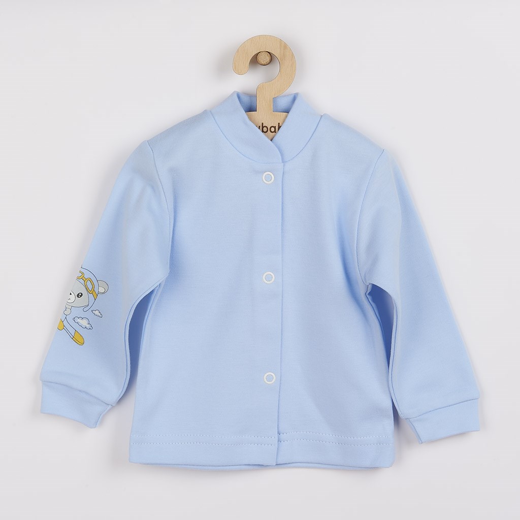 Dojčenský kabátik New Baby Teddy pilot modrý-62 (3-6m)
