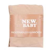 Jersey prestieradlo do postieľky New Baby 120x60 béžové