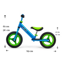 Detské odrážadlo bicykel Milly Mally Sonic Blue