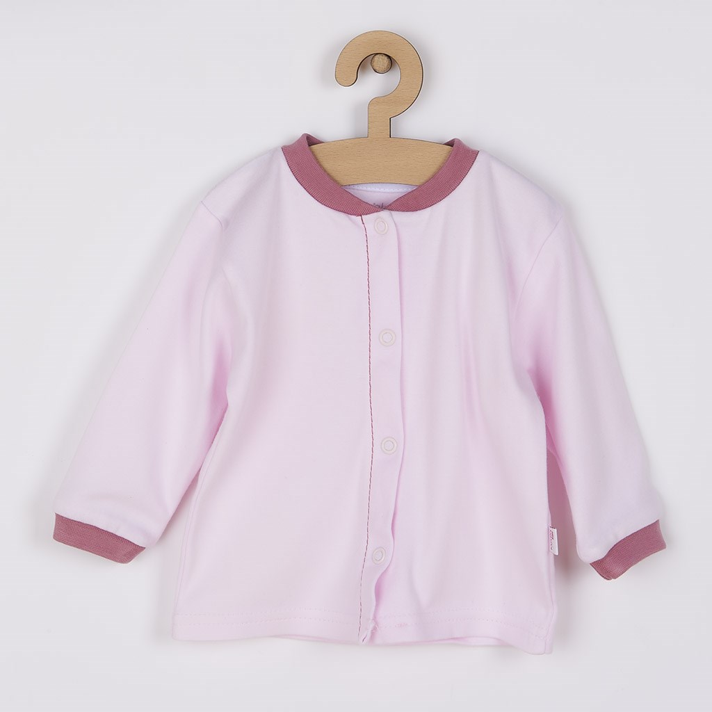 Dojčenský kabátik z organickej bavlny Koala Lesný Priateľ ružový-74 (6-9m)