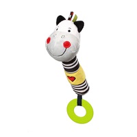 Plyšová pískacia hračka s hryzátkom Baby Ono zebra Zack