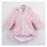 Zimný dojčenský kabátik s čiapočkou Nicol Kids Winter ružový