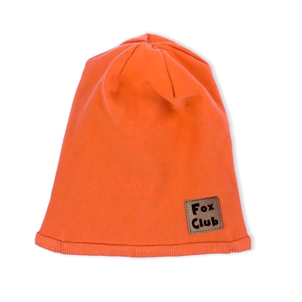 Dojčenská bavlnená čiapočka Nicol Fox Club oranžová