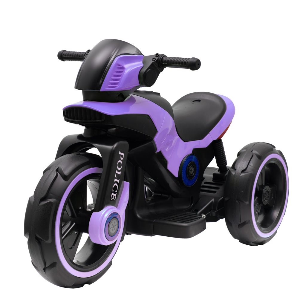 Detská elektrická motorka Baby Mix POLICE fialová, Fialová