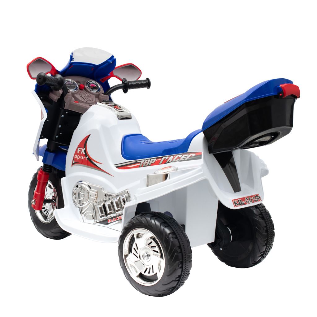 Detská elektrická motorka Baby Mix RACER biela Biela