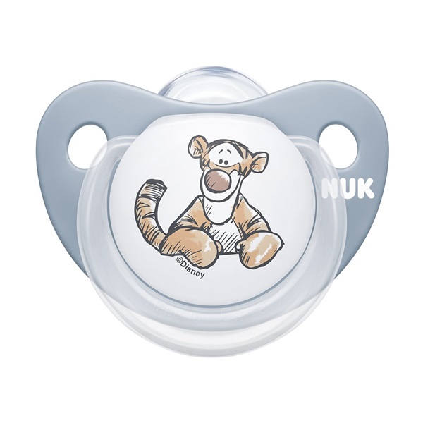 Dojčenský cumlík Trendline NUK Disney Medvedík Pú 6-18m šedý