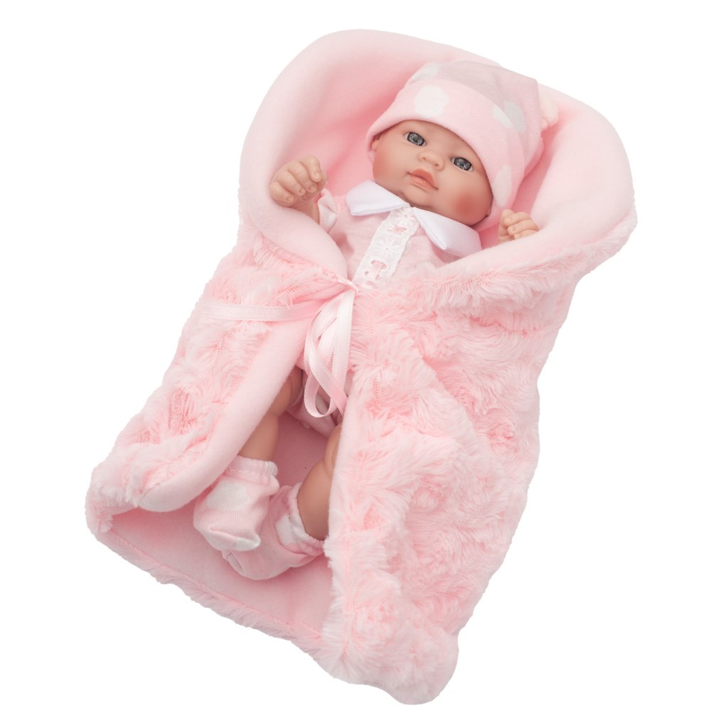 Luxusná detská bábika-bábätko Berbesa Anička 28cm, Ružová