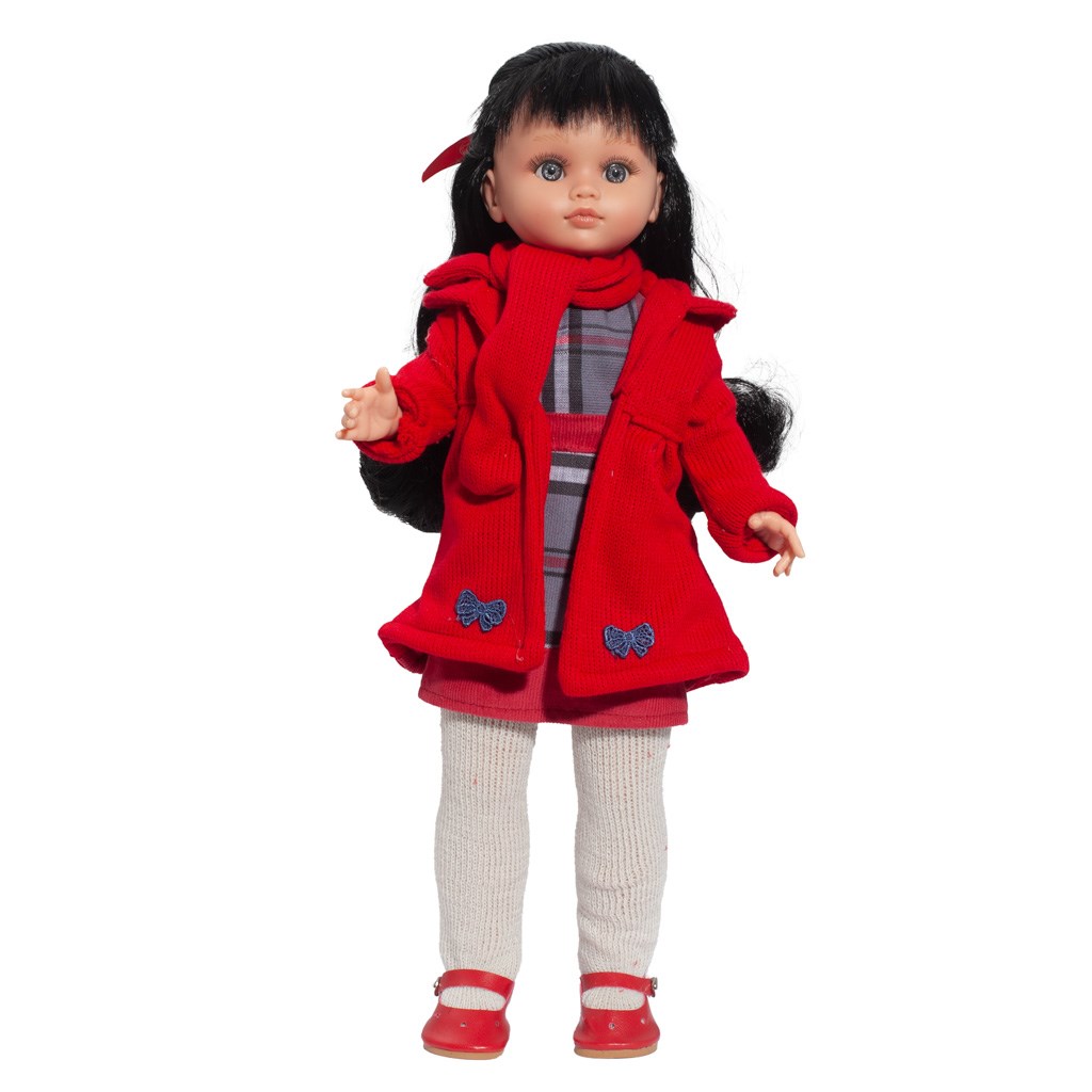 Luxusná detská bábika-dievčatko Berbesa Sára 40cm, Červená